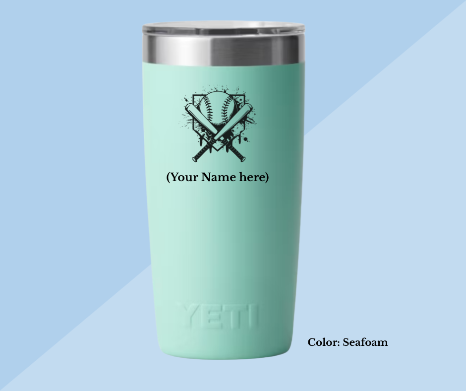 Custom Engraved 20 oz YETI Rambler Tumbler – Personalized Stainless Steel Drinkware for Business, Gifts, or Teams