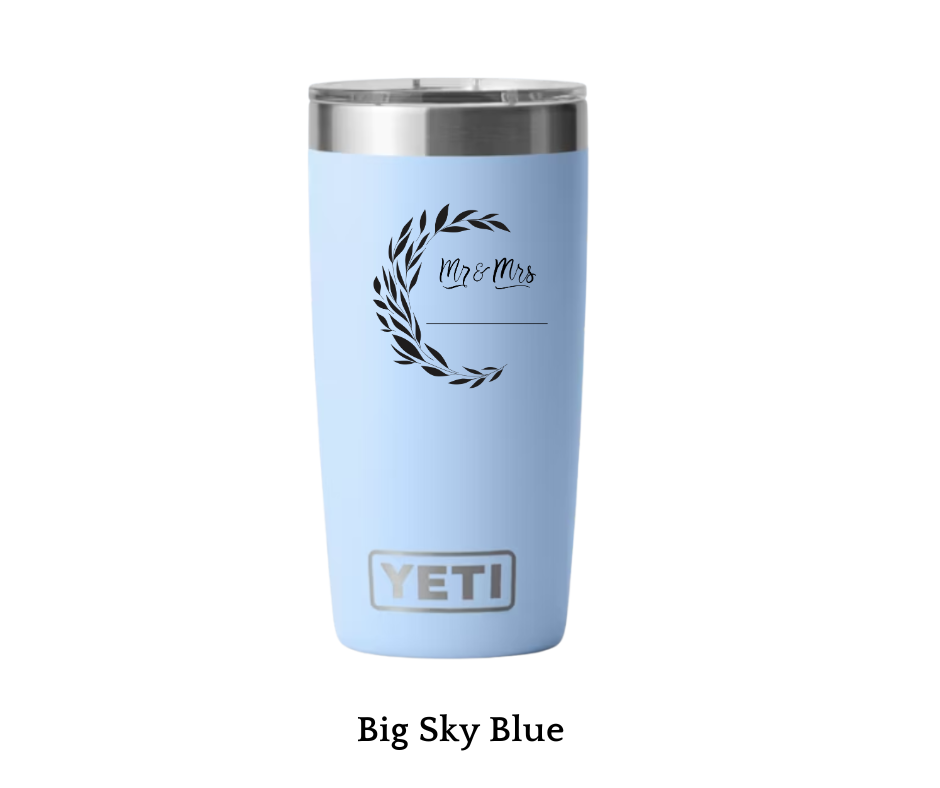Custom Engraved 10 oz YETI Rambler Tumbler – Personalized Stainless Steel Drinkware for Business, Gifts, or Teams
