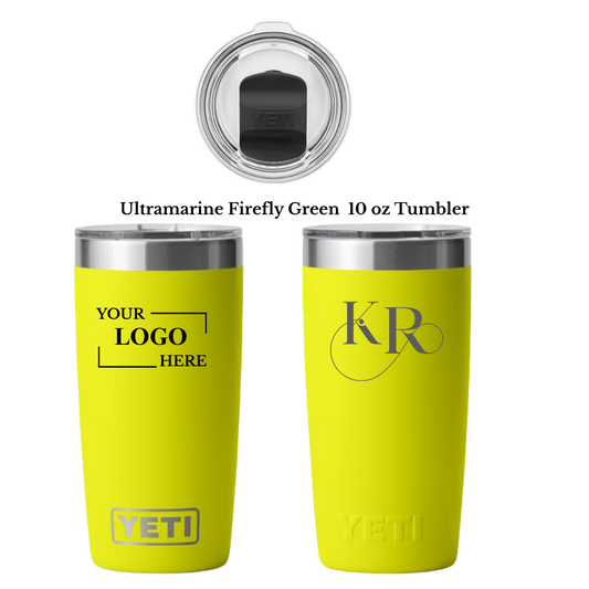 Custom Engraved 10 oz YETI Rambler Tumbler – Personalized Stainless Steel Drinkware for Business, Gifts, or Teams