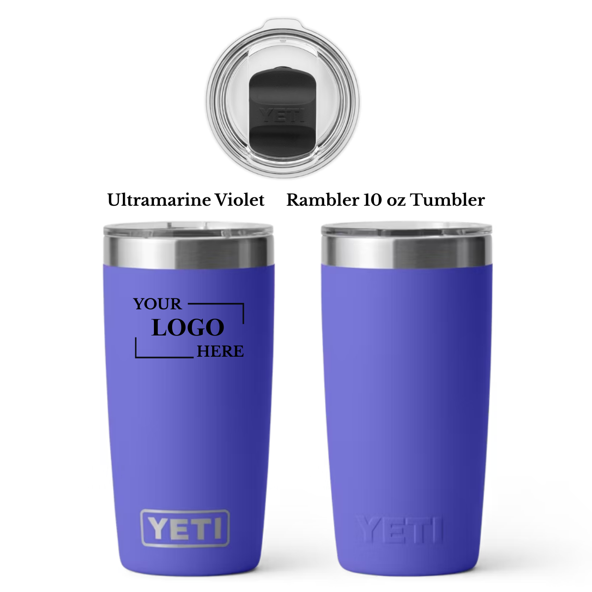 Custom Engraved 10 oz YETI Rambler Tumbler – Personalized Stainless Steel Drinkware for Business, Gifts, or Teams