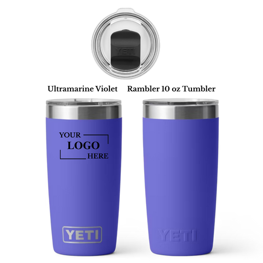 Custom Engraved 10 oz YETI Rambler Tumbler – Personalized Stainless Steel Drinkware for Business, Wedding, Marketing, Closing Gift and More