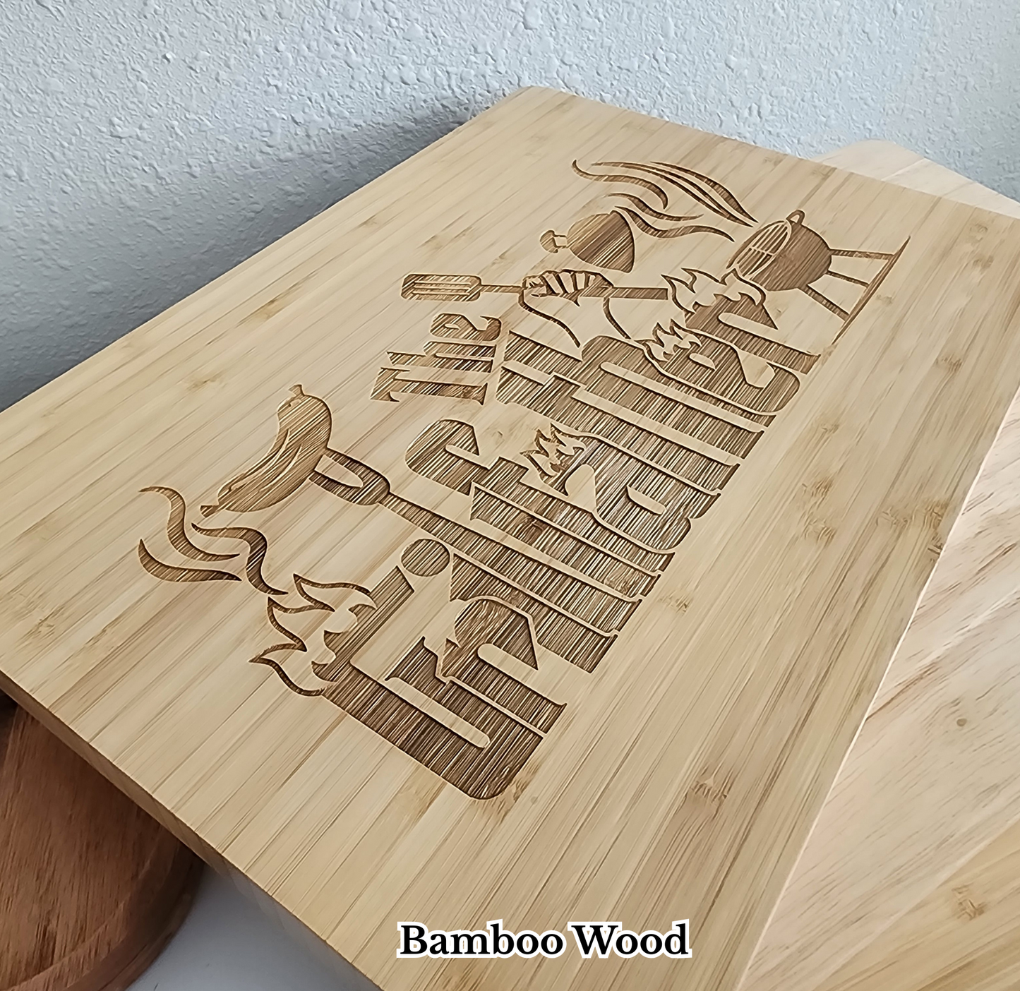 Personalized Engraved Rubberwood Cutting Board – Custom Wedding, Anniversary, Father’s Day, Mother’s Day, Realtor or Housewarming Gift – Laser Engraved by Nassau Laser Engraving