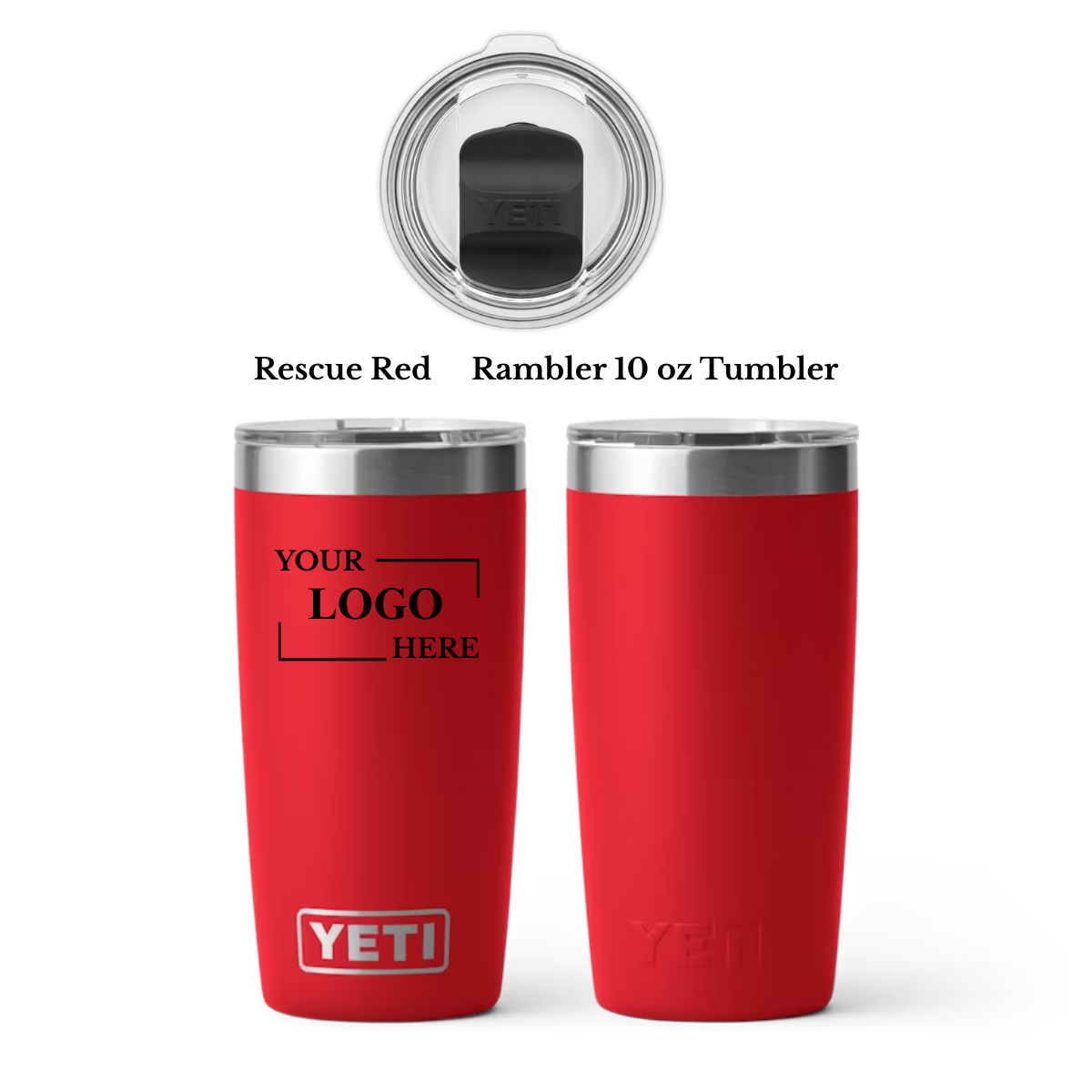 Custom Engraved 10 oz YETI Rambler Tumbler – Personalized Stainless Steel Drinkware for Business, Gifts, or Teams